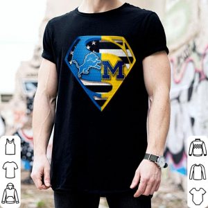 Detroit Lions And Michigan Wolverines Inside Superman shirt