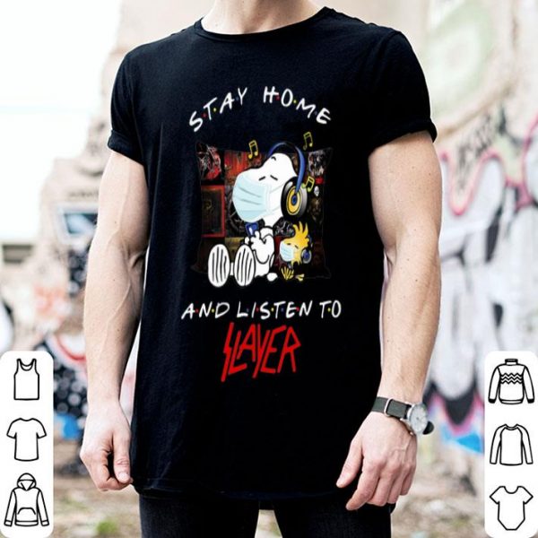 Snoopy And Woodstock Stay Home And Listen To Slayer shirt