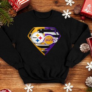 Pittsburgh Steelers And Los Angeles Lakers Inside Superman shirt