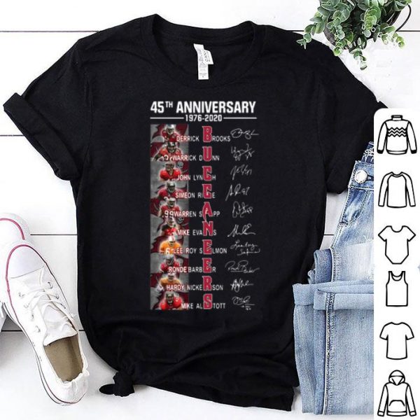 Tampa Bay Buccaneers 45th Anniversary 1976-2020 Signatures shirt