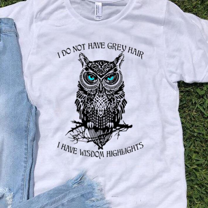 Owl I Do Not Have Grey Hair I Have Wisdom Highlight shirt