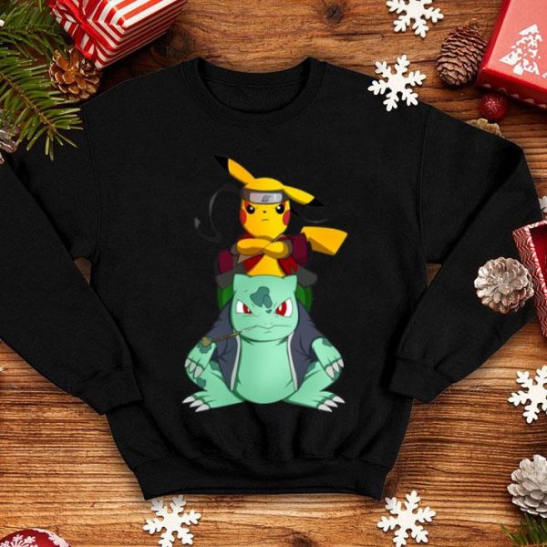 Pikachu Naruto Parody Bulbasaur Pokemon shirt
