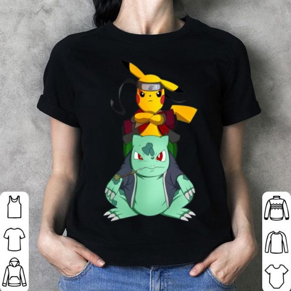 Pikachu Naruto Parody Bulbasaur Pokemon shirt