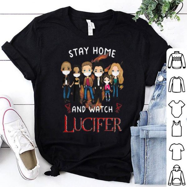 Stay Home And Watch Lucifer Chibi Characters Covid-19 shirt