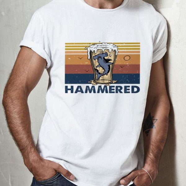 Vintage Glass Beer Shark Hammered shirt