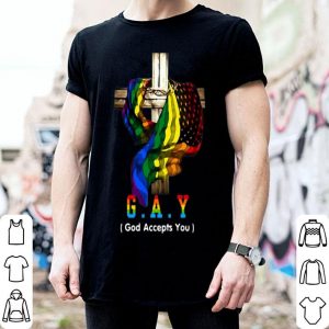 LGBT Christian Cross G.A.Y Mean God Accepts You shirt