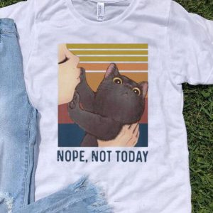 Vintage Black Cat Nope Not Today Don't Kiss Me shirt