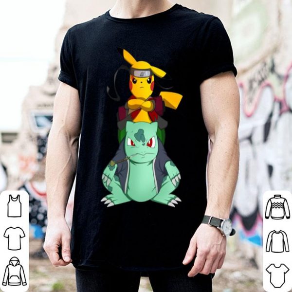 Pikachu Naruto Parody Bulbasaur Pokemon shirt