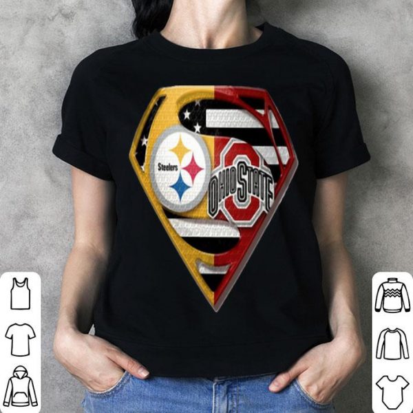 Superman Pittsburgh Steelers And Ohio State shirt