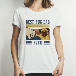 Vintage Best Pug Dad Ever Father's Day shirt