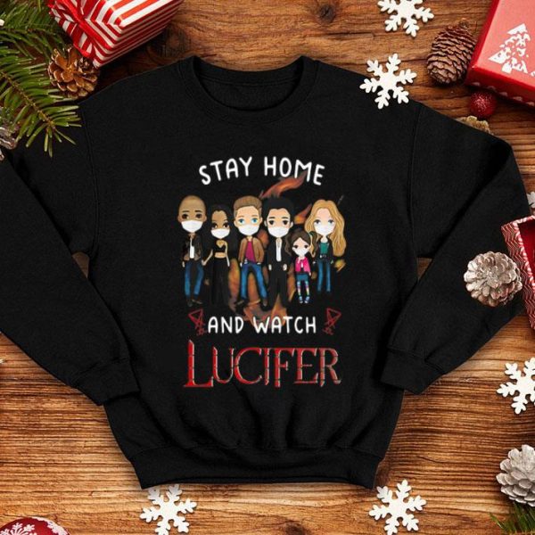 Stay Home And Watch Lucifer Chibi Characters Covid-19 shirt