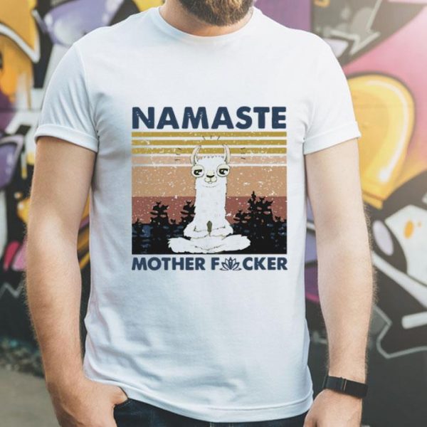 Vintage Yoga Llama Namaste Mother Fucker shirt