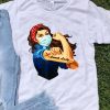 Nurse Strong Woman Tattoos Lunch Lady Covid-19 shirt