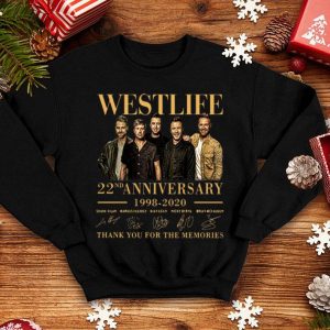 Westlife 22nd Anniversary Thank You For The Memories Signatures shirt