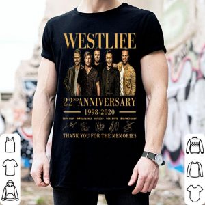 Westlife 22nd Anniversary Thank You For The Memories Signatures shirt