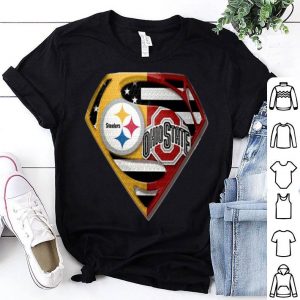 Superman Pittsburgh Steelers And Ohio State shirt