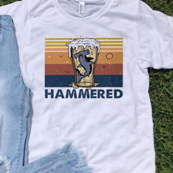 Vintage Glass Beer Shark Hammered shirt