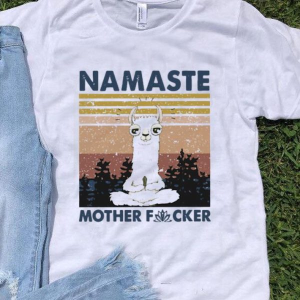 Vintage Yoga Llama Namaste Mother Fucker shirt