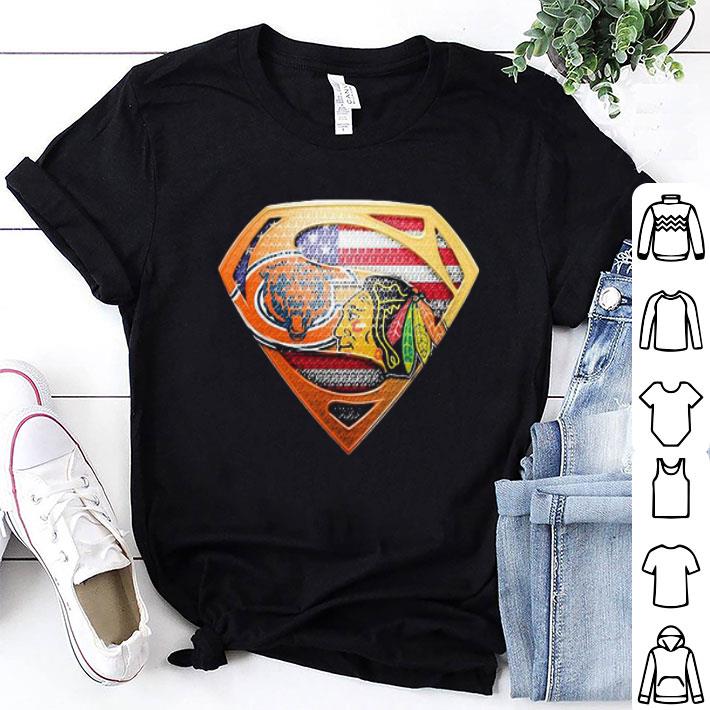 Superman American Flag Chicago Bears And Washington Redskins shirt