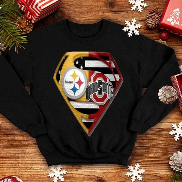 Superman Pittsburgh Steelers And Ohio State shirt