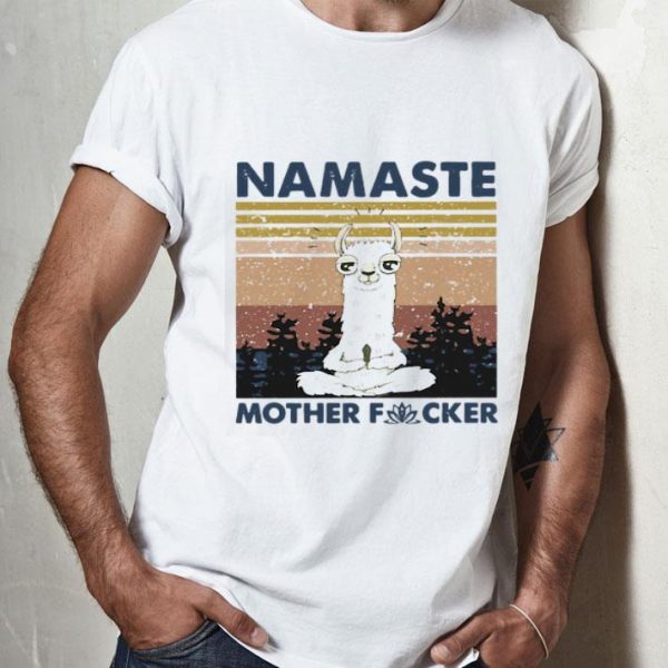 Vintage Yoga Llama Namaste Mother Fucker shirt