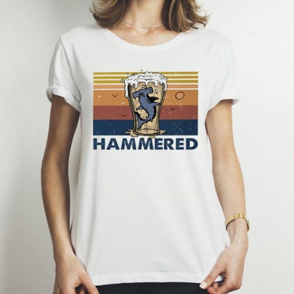 Vintage Glass Beer Shark Hammered shirt