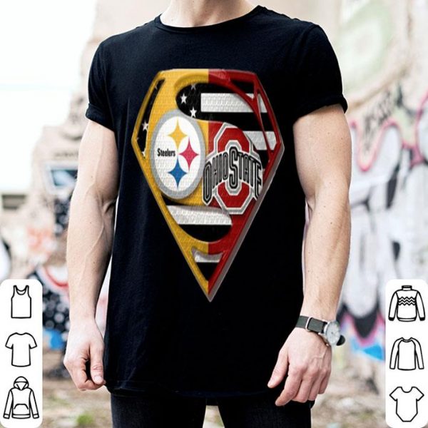 Superman Pittsburgh Steelers And Ohio State shirt