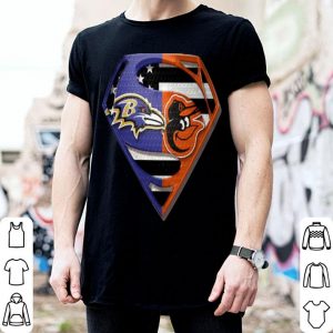 Superman Baltimore Ravens And Baltimore Orioles shirt
