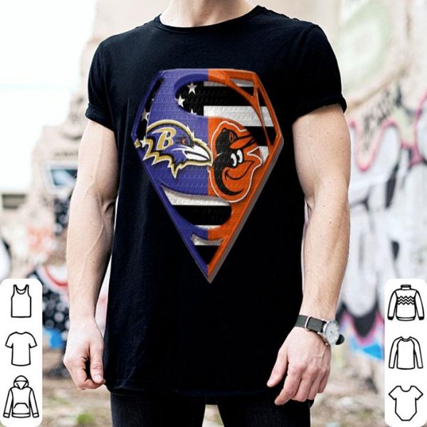 Superman Baltimore Ravens And Baltimore Orioles shirt