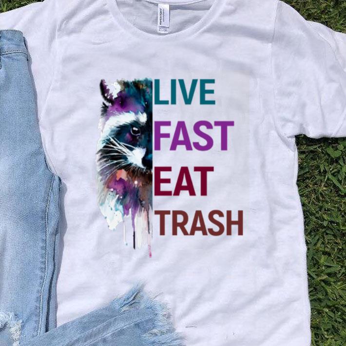 Raccoon Paint Live Fast Eat Trash shirt