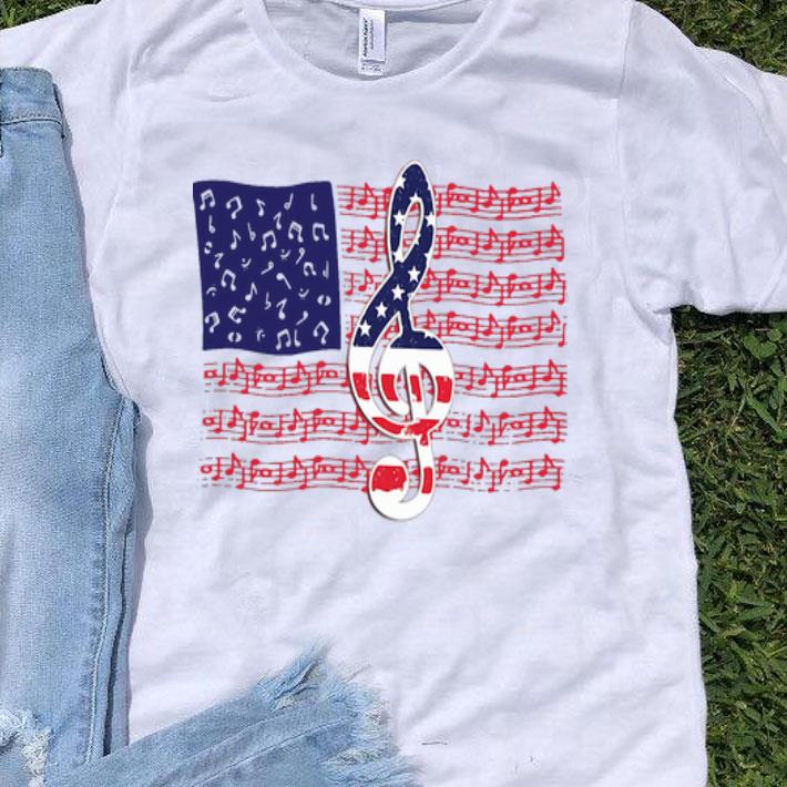 Music Note American Flag Independence Day shirt