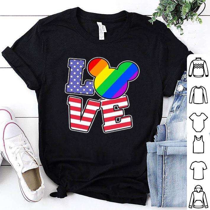 LGBT Love Mickey Mouse American Flag Independence Day shirt