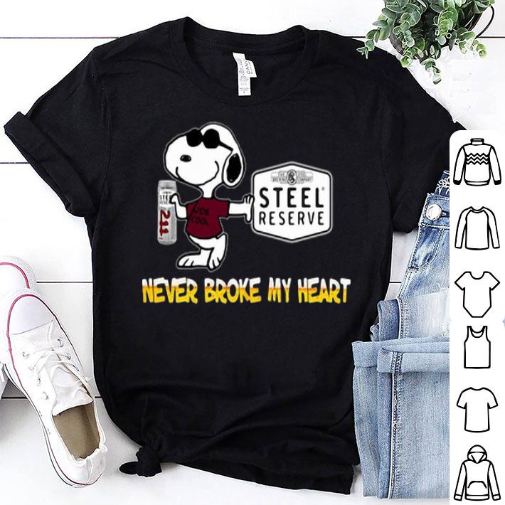 Steel Reserve Never Broke My Heart Snoopy shirt