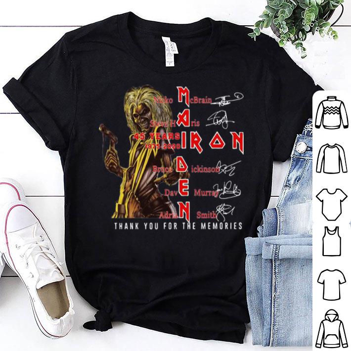 Iron Maiden 45 Years Thank You For The Memories Signatures shirt