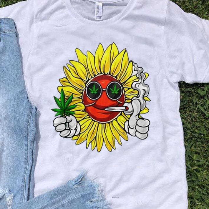 Sunflower Smoking Weed Stoner Cannabis shirt