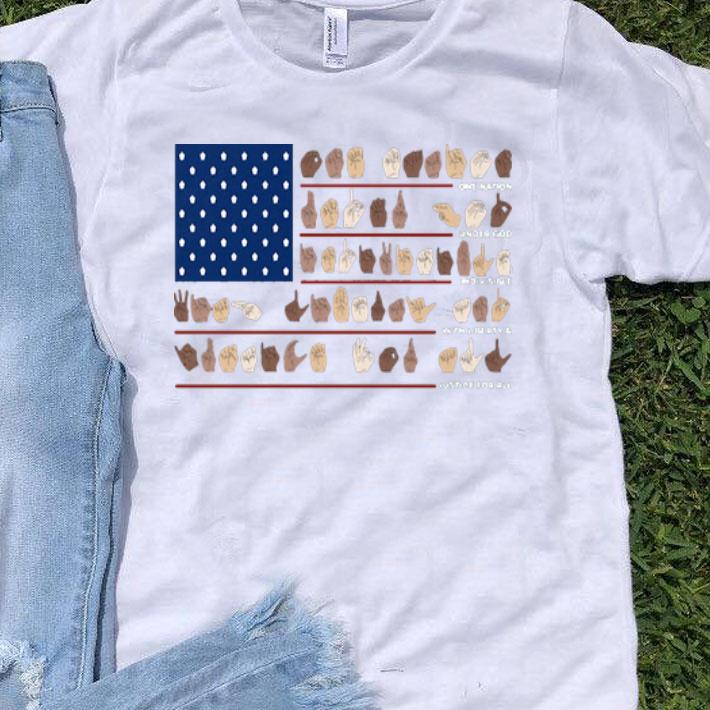 One Nation Under God Justice For All Black Lives Matter American Flag shirt