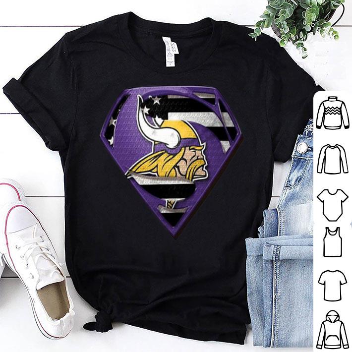 Superman Minnesota Vikings American Flag shirt