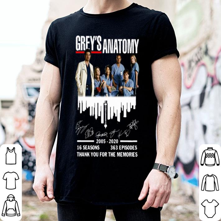 Grey’s Anatomy 16 Season Thank You For The Memories Signatures shirt
