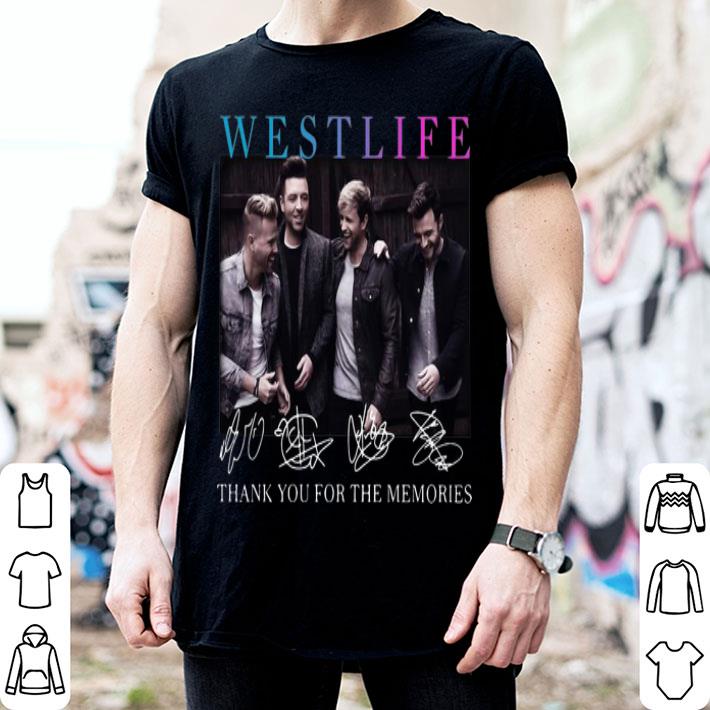 Westlife Signatures Thank You For The Memories shirt