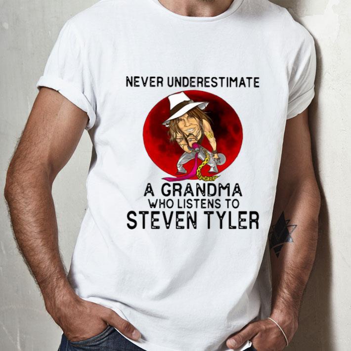 Never Underestimate A Grandma Who Listens To Steven Tyler shirt