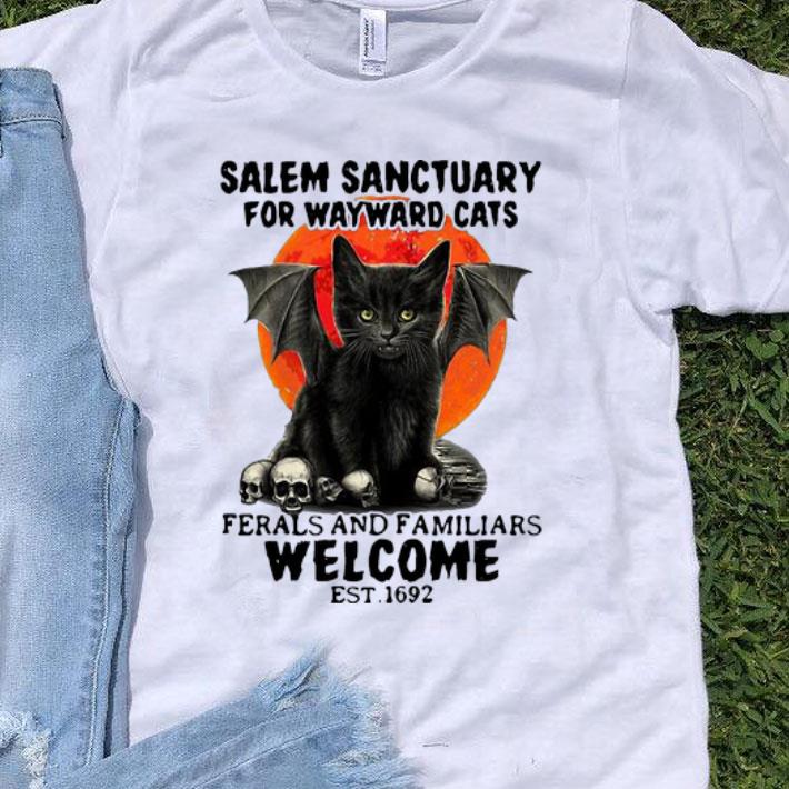 Salem Sanctuary For Wayward Cats Ferals And Familiars Welcome Est 1692 shirt