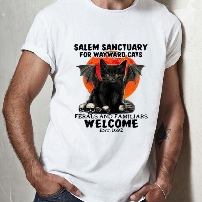 Salem Sanctuary For Wayward Cats Ferals And Familiars Welcome Est 1692 shirt