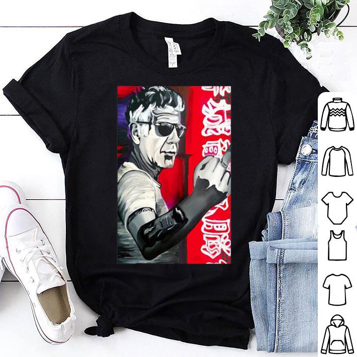 Anthony Bourdain Middle Finger shirt