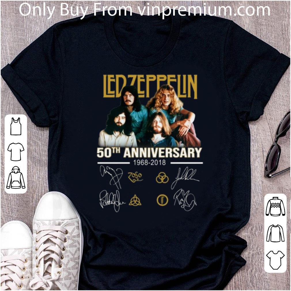 Original 50th Anniversary Ledzeppelin 1968-2018 Signatures shirt