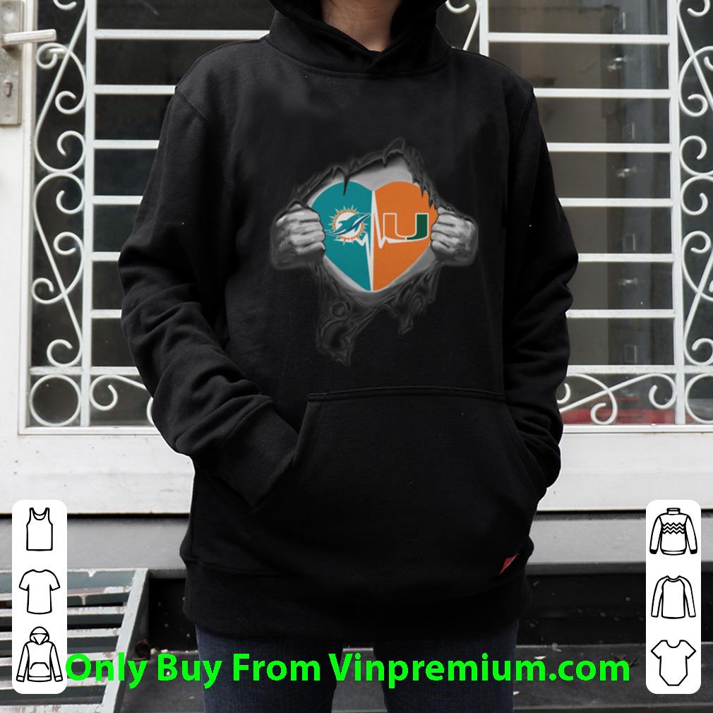 b8c097ca hot miami dolphins miami hurricanes inside my heart shirt 4 - Hot Miami Dolphins Miami Hurricanes Inside My Heart shirt