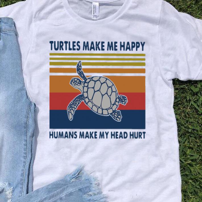 Vintage Turtles Make Me Happy Humans Make My Head Hurt shirt
