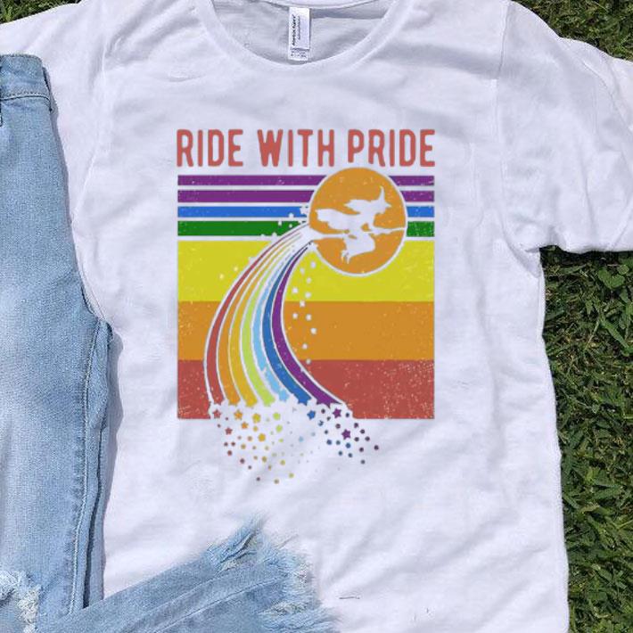 Vintage Witch Ride With Pride LGBT Pride shirt