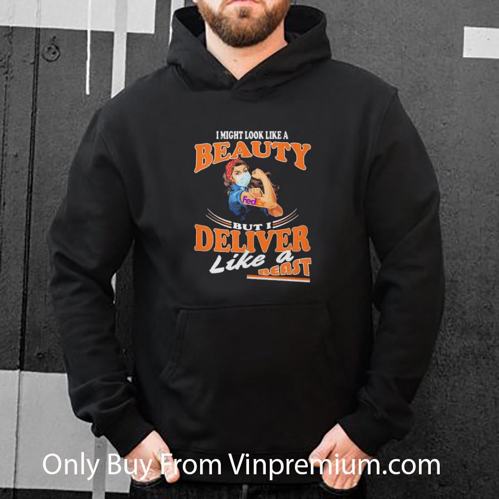 5d8fce51 top strong woman fedex i might look like a beauty but i deliver like a beast shirt 4 - Top Strong Woman Fedex I Might Look Like A Beauty But I Deliver Like A Beast shirt