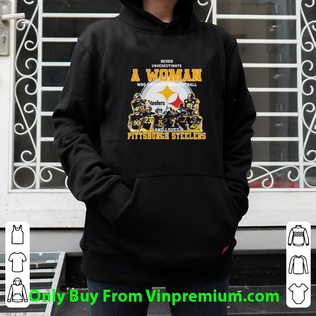 8809d6e2 pretty never underestimate a woman who understands football pittsburgh steelers signatures shirt 4 - Pretty Never Underestimate A Woman Who Understands Football Pittsburgh Steelers Signatures shirt