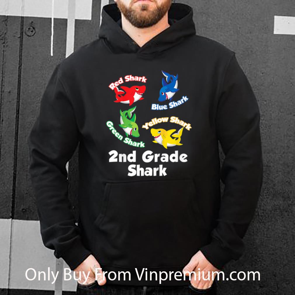 8aab2042 pretty red blue green yellow shark 2nd grade shark shirt 4 - Pretty Red Blue Green Yellow Shark 2nd Grade Shark shirt